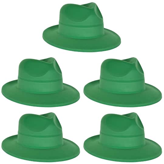Beistle Adult Green Velour Fedoras, 5ct.